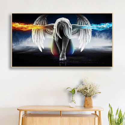 Winged Angel - Full Round Drill Diamond Painting 50*30CM