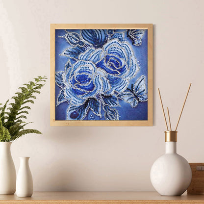 Rose Flower - Special Shaped Drill Diamond Painting 30*30CM