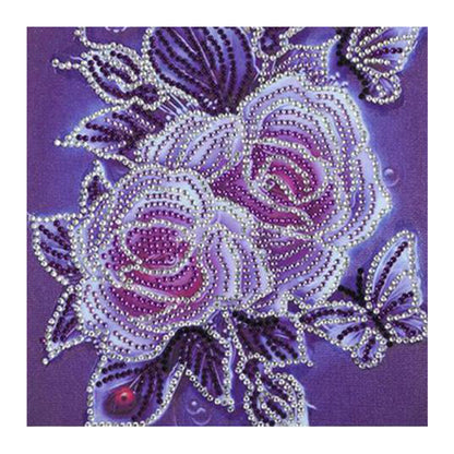 Rose Flower - Special Shaped Drill Diamond Painting 30*30CM