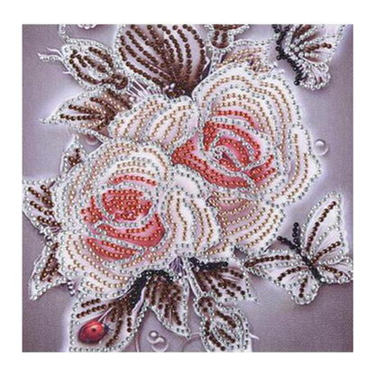 Rose Flower - Special Shaped Drill Diamond Painting 30*30CM