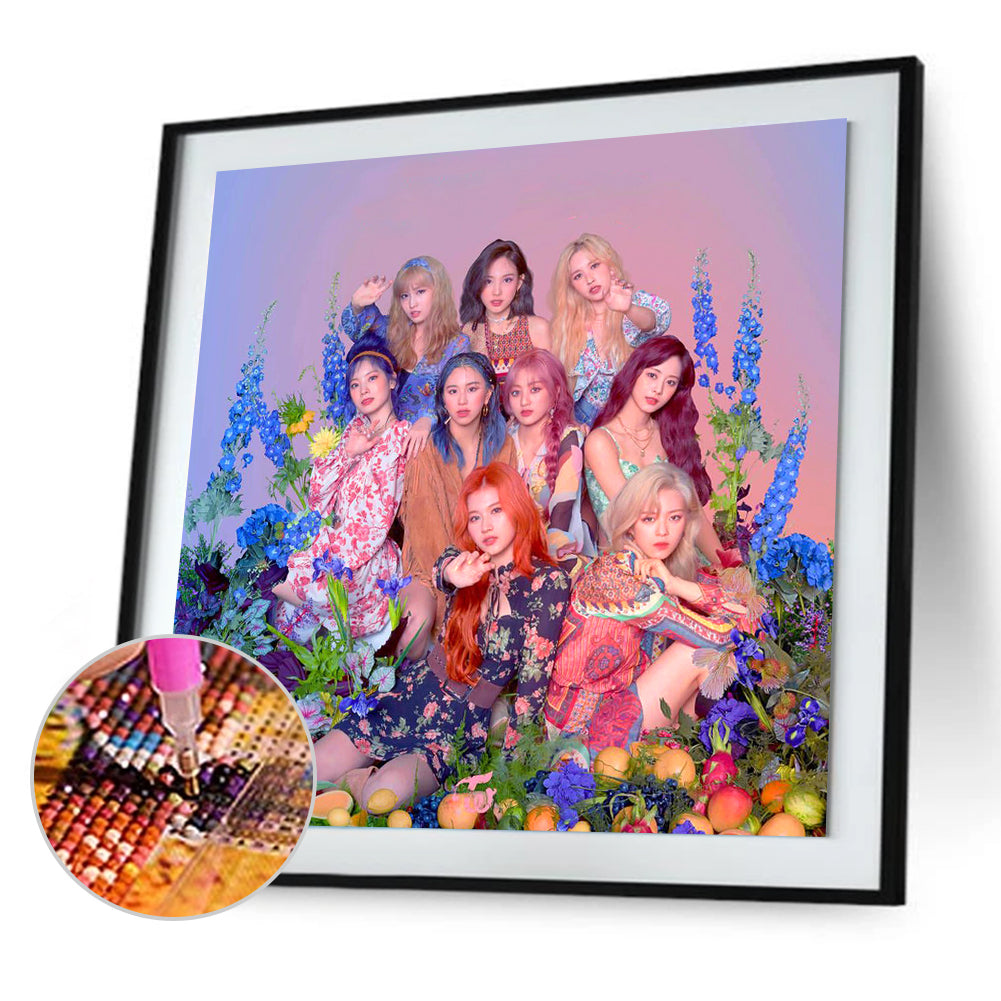 Twice Girls - Full Round Drill Diamond Painting 30*30CM