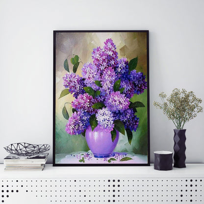 Purple Orchids - Full Round Drill Diamond Painting 30*40CM