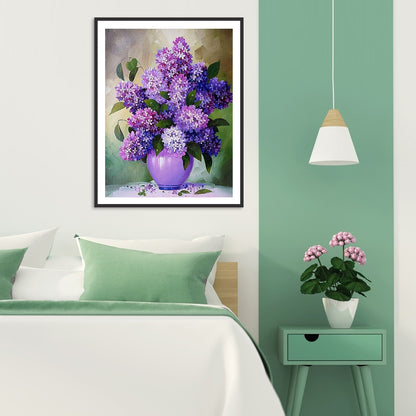 Purple Orchids - Full Round Drill Diamond Painting 30*40CM