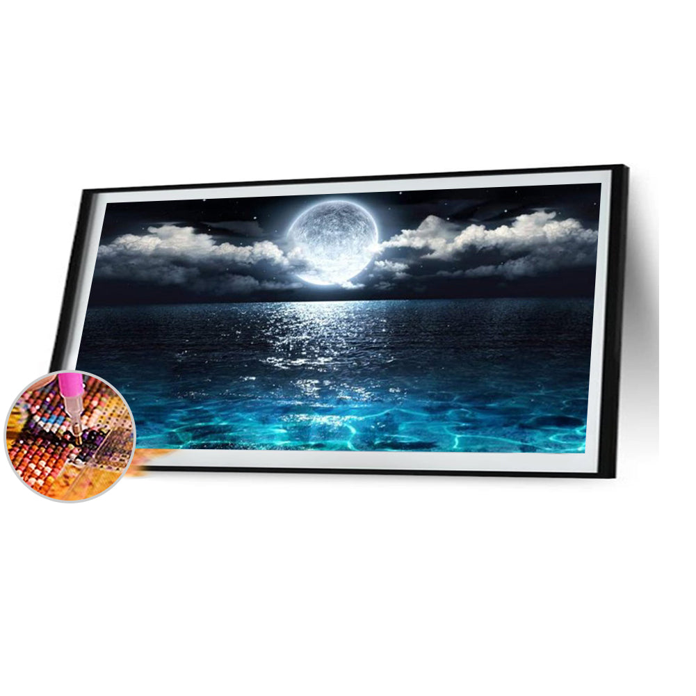 Sea Moon - Full Square Drill Diamond Painting 80*40CM