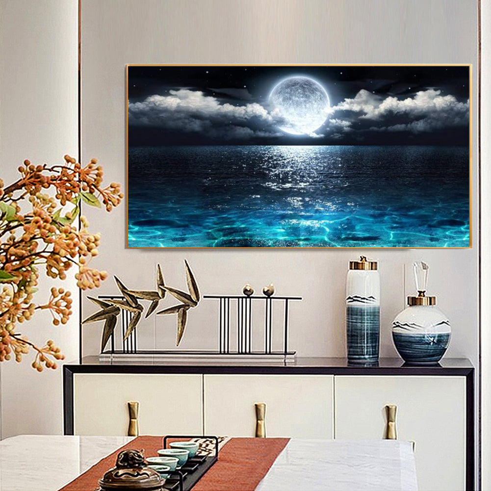 Sea Moon - Full Square Drill Diamond Painting 80*40CM