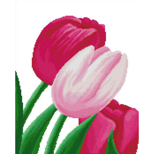 Tulips Flowers - Full Round Drill Diamond Painting 30*40CM