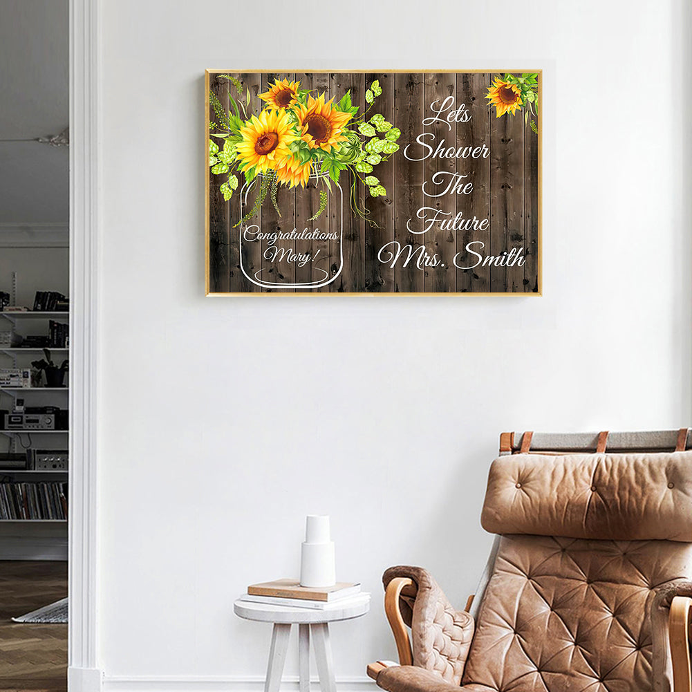 English Sentence - Full Round Drill Diamond Painting 50*40CM