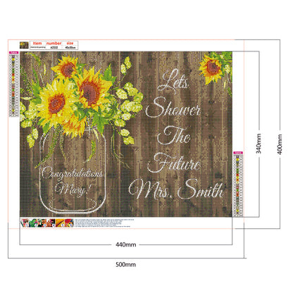 English Sentence - Full Round Drill Diamond Painting 50*40CM