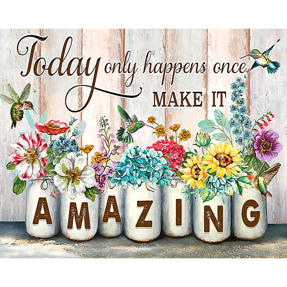 Amazing Sentence - Full Round Drill Diamond Painting 50*40CM