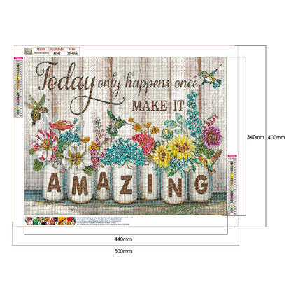 Amazing Sentence - Full Round Drill Diamond Painting 50*40CM