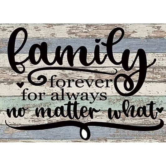 FAMILY Word - Full Round Drill Diamond Painting 40*30CM