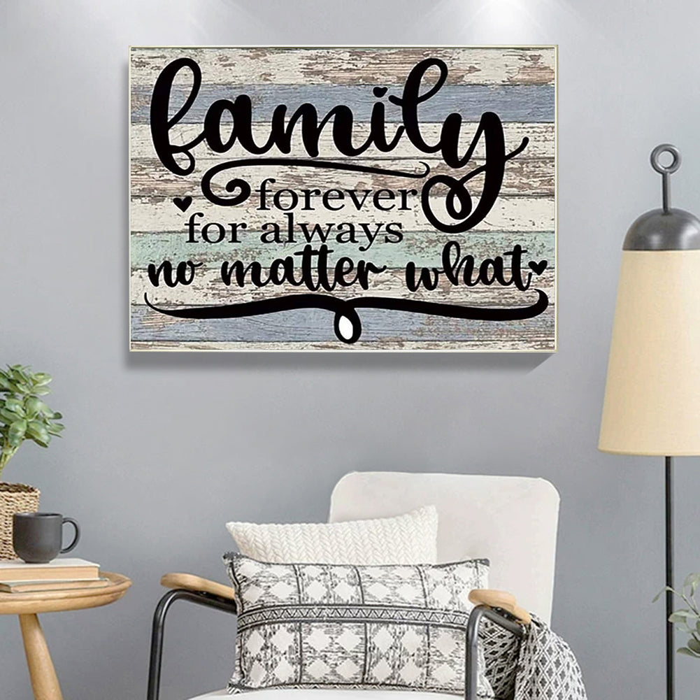 FAMILY Word - Full Round Drill Diamond Painting 40*30CM