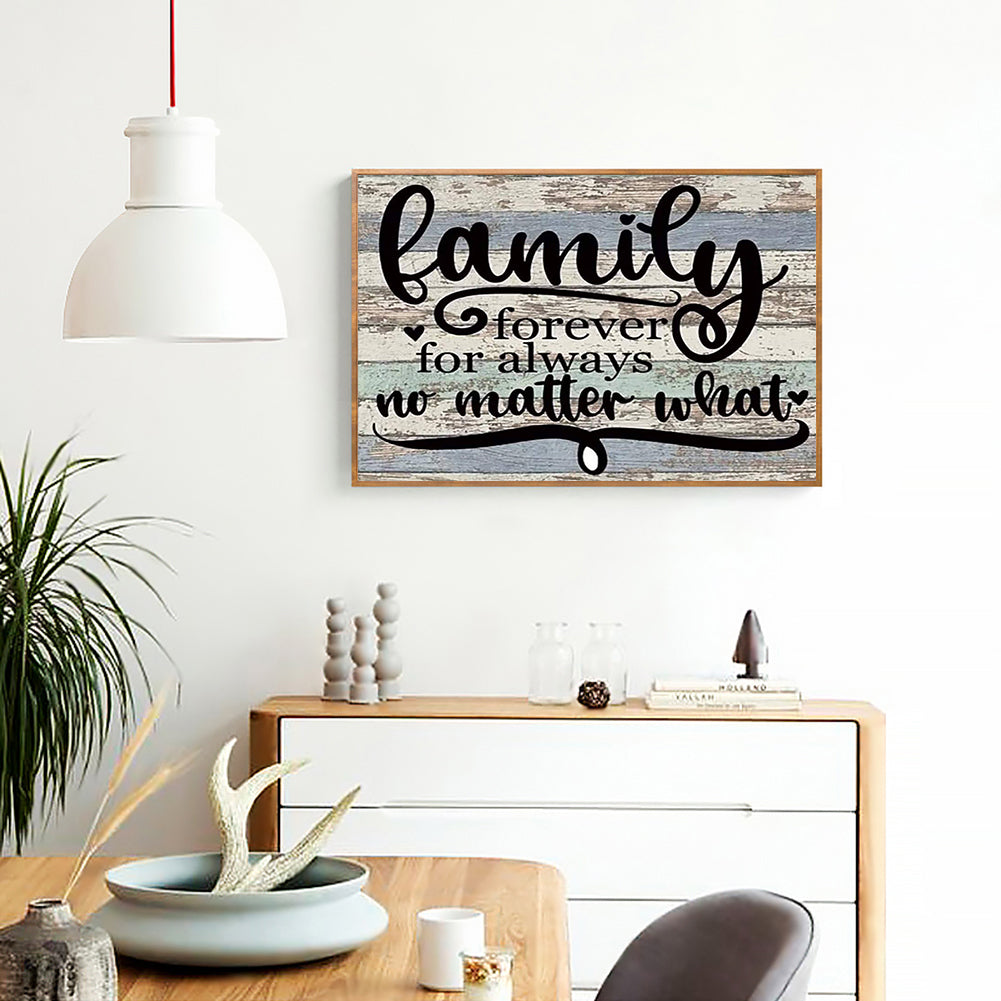 FAMILY Word - Full Round Drill Diamond Painting 40*30CM