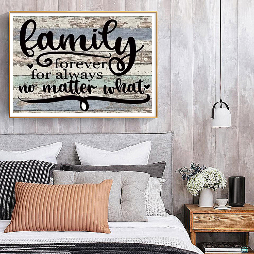 FAMILY Word - Full Round Drill Diamond Painting 40*30CM