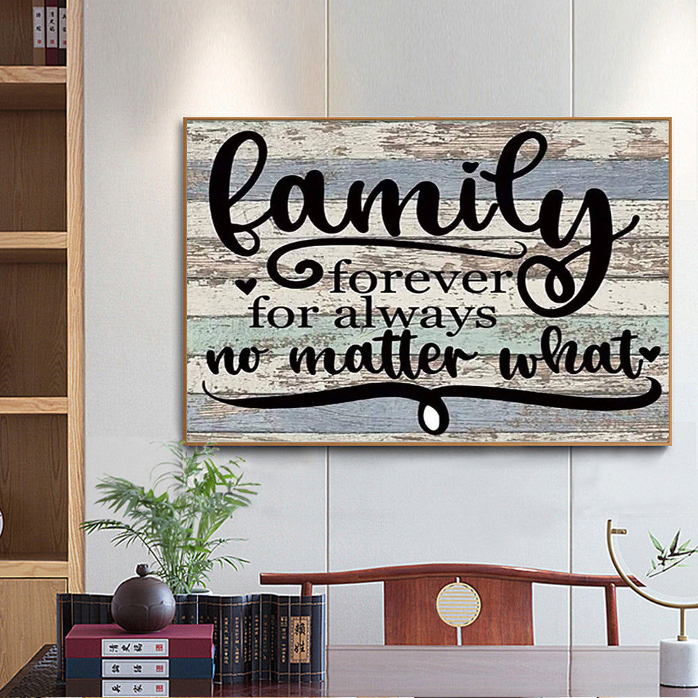 FAMILY Word - Full Round Drill Diamond Painting 40*30CM