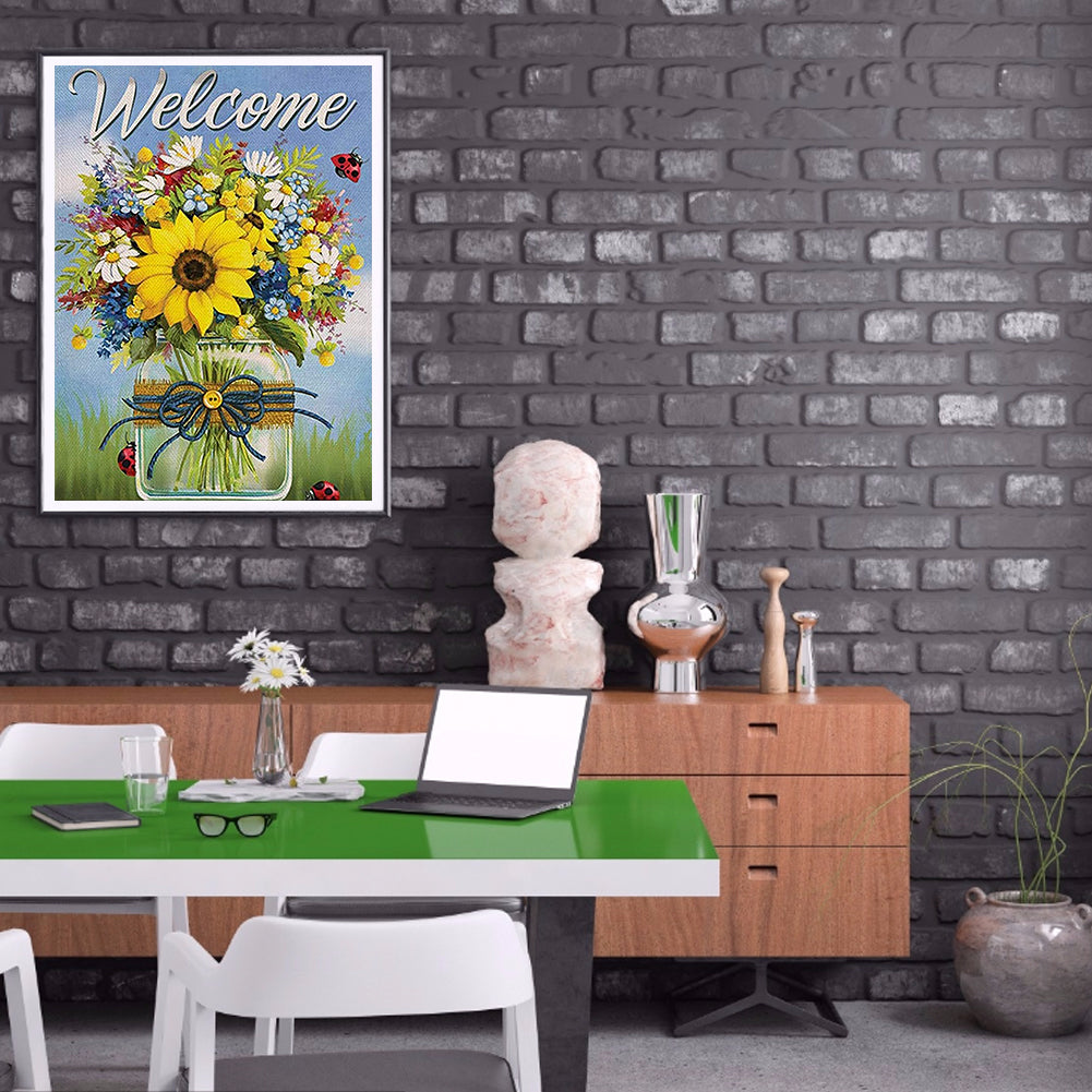 Sunflower - Full Round Drill Diamond Painting 30*40CM