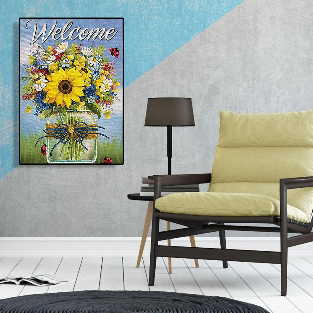 Sunflower - Full Round Drill Diamond Painting 30*40CM