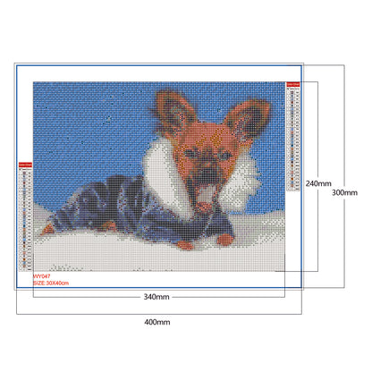 Dog Puppy - Full Round Drill Diamond Painting 30*40CM