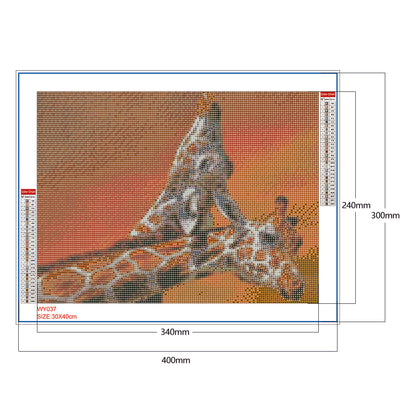 Giraffe - Full Round Drill Diamond Painting 30*40CM