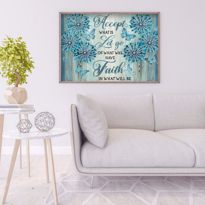 Letter Flower - Special Shaped Drill Diamond Painting 40*30CM