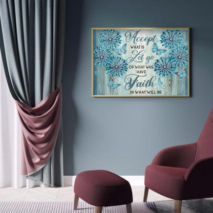 Letter Flower - Special Shaped Drill Diamond Painting 40*30CM