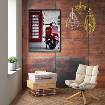 Red Motorcycle - Full Round Drill Diamond Painting 30*40CM
