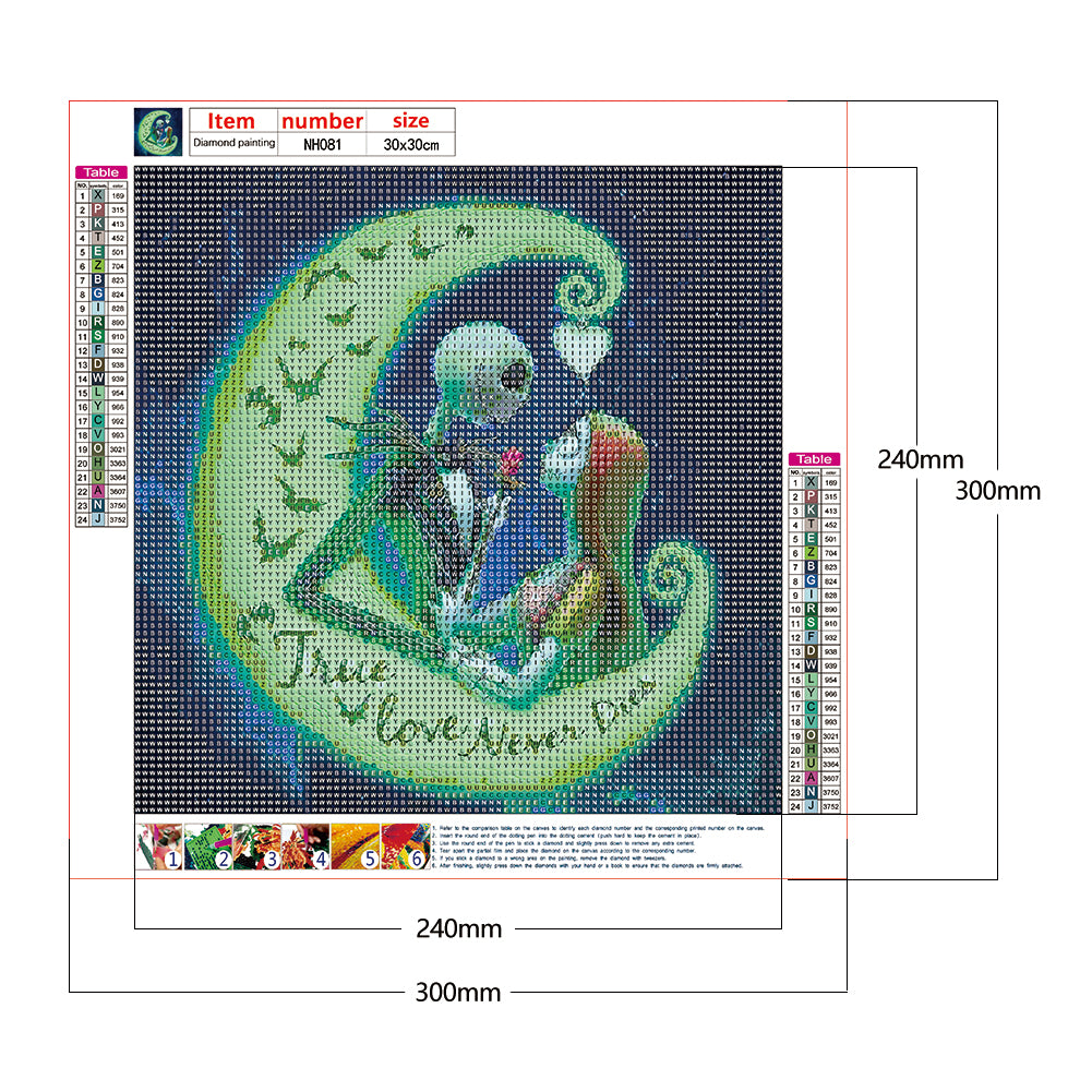 Skeleton - Full Round Drill Diamond Painting 30*30CM