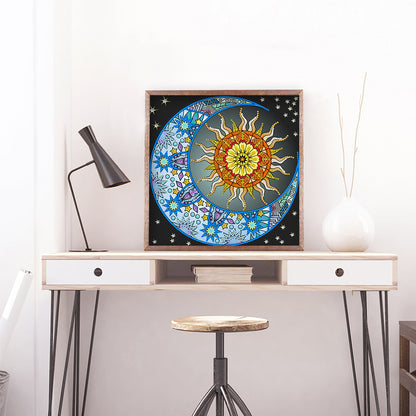 Sun Moon - Special Shaped Drill Diamond Painting 30*30CM