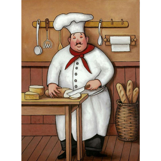 Chef - Full Round Drill Diamond Painting 30*40CM