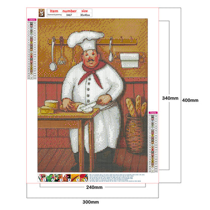 Chef - Full Round Drill Diamond Painting 30*40CM