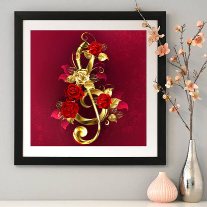 Gold-plated Rose - Full Round Drill Diamond Painting 30*30CM