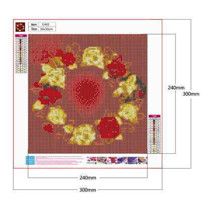 Gold-plated Rose - Full Round Drill Diamond Painting 30*30CM