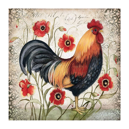 Chickens - Full Round Drill Diamond Painting 30*30CM