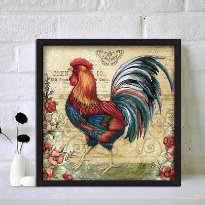 Chickens - Full Round Drill Diamond Painting 30*30CM