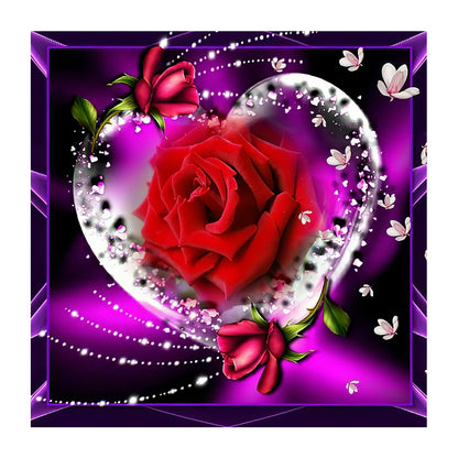 Love Rose - Full Round Drill Diamond Painting 30*30CM