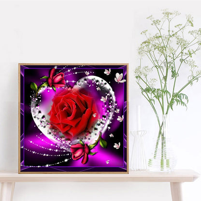 Love Rose - Full Round Drill Diamond Painting 30*30CM