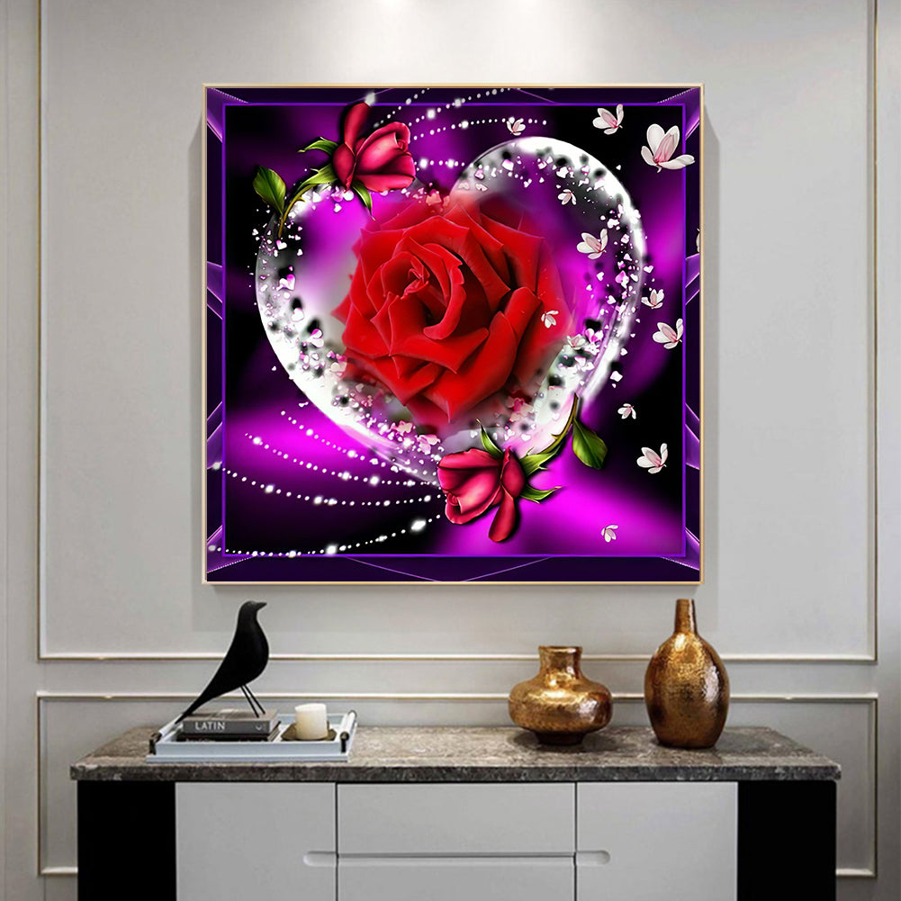 Love Rose - Full Round Drill Diamond Painting 30*30CM