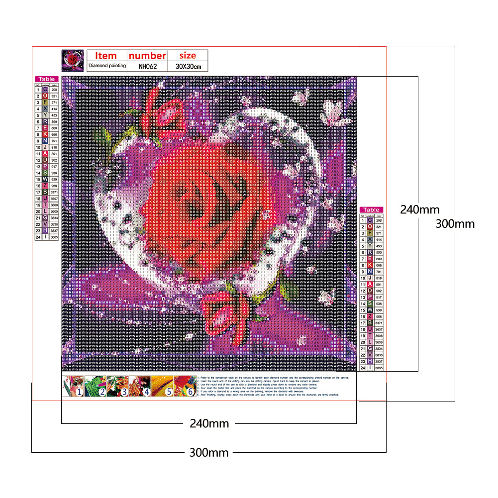 Love Rose - Full Round Drill Diamond Painting 30*30CM