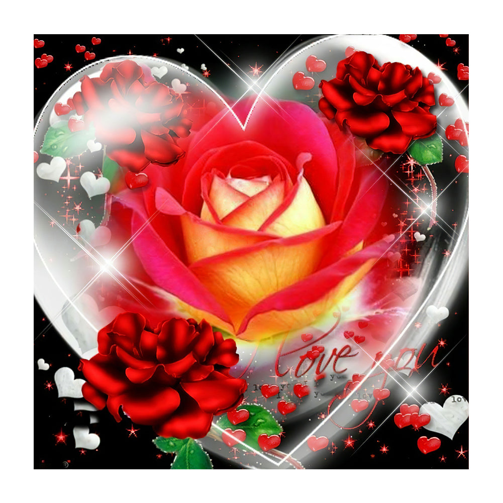 Love Rose - Full Round Drill Diamond Painting 30*30CM