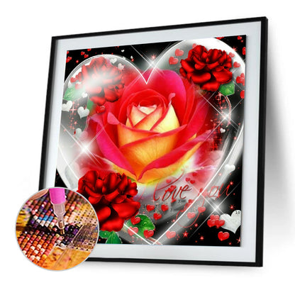 Love Rose - Full Round Drill Diamond Painting 30*30CM