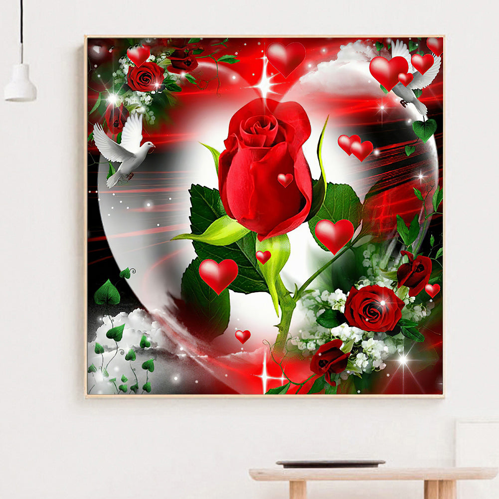 Love Rose - Full Round Drill Diamond Painting 30*30CM