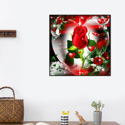 Love Rose - Full Round Drill Diamond Painting 30*30CM