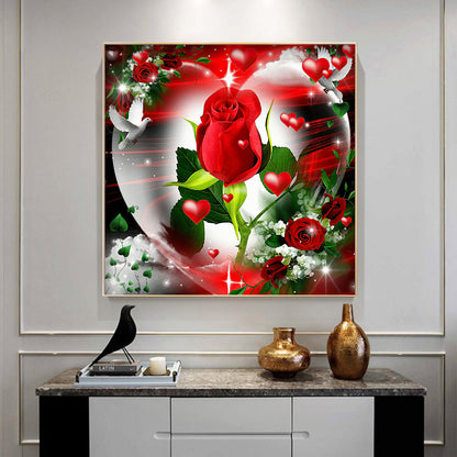 Love Rose - Full Round Drill Diamond Painting 30*30CM