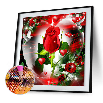 Love Rose - Full Round Drill Diamond Painting 30*30CM