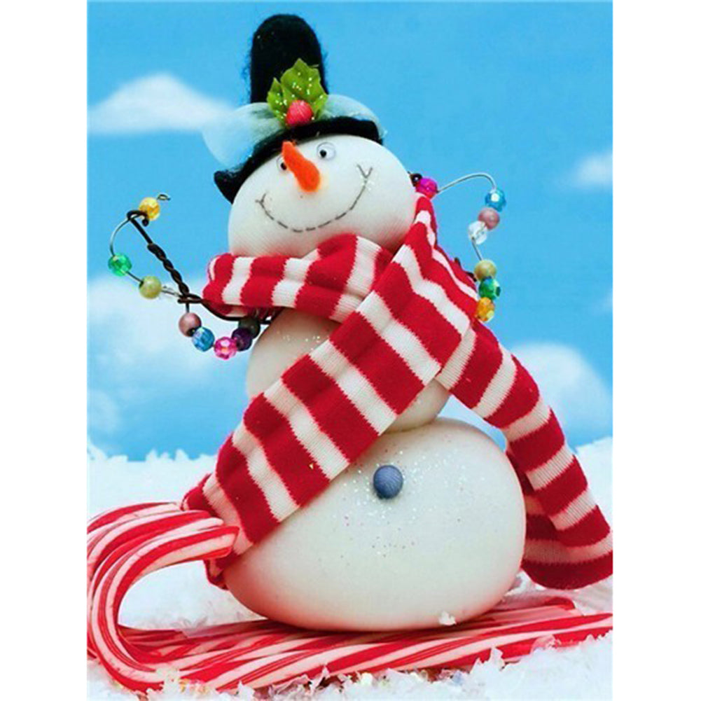 Snowman - Full Round Drill Diamond Painting 30*40CM