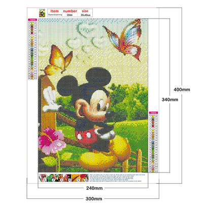 Mickey Mouse - Full Round Drill Diamond Painting 30*40CM