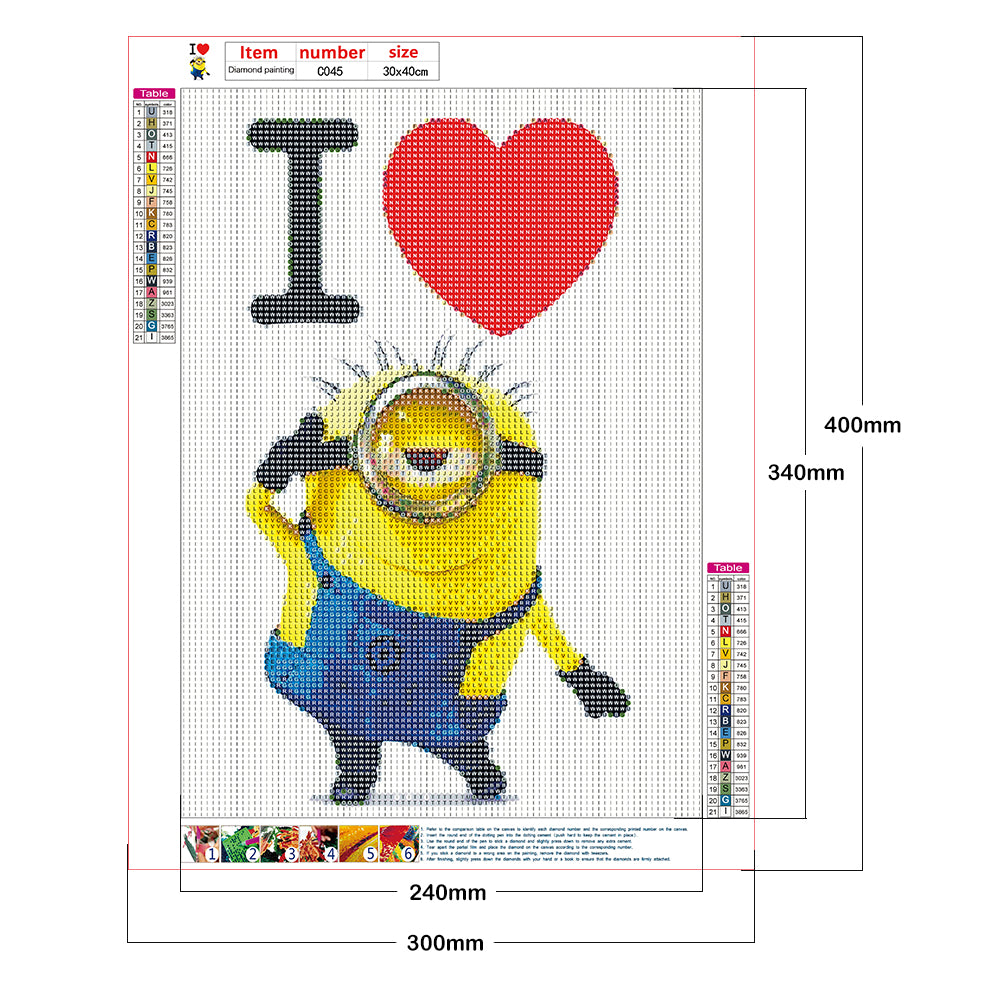 Minions - Full Round Drill Diamond Painting 30*40CM