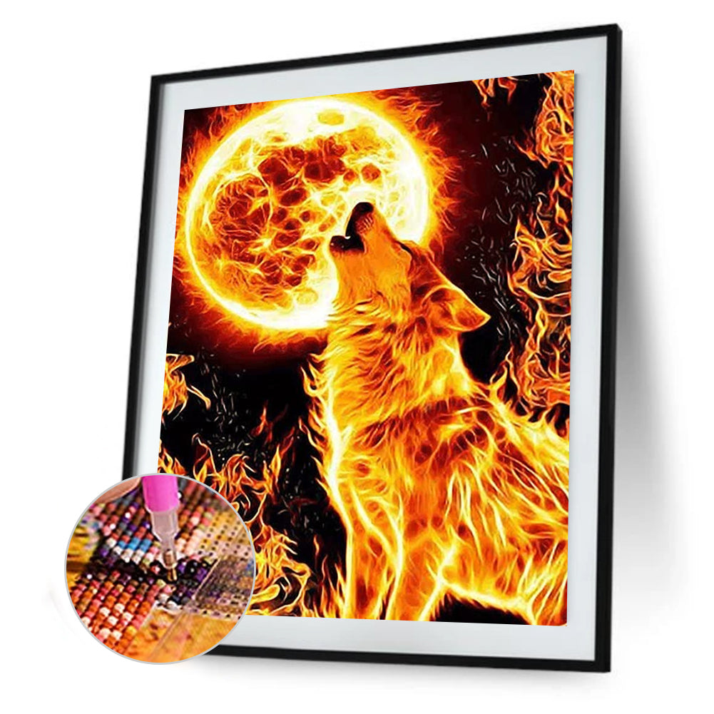 Wolf - Full Round Drill Diamond Painting 30*40CM