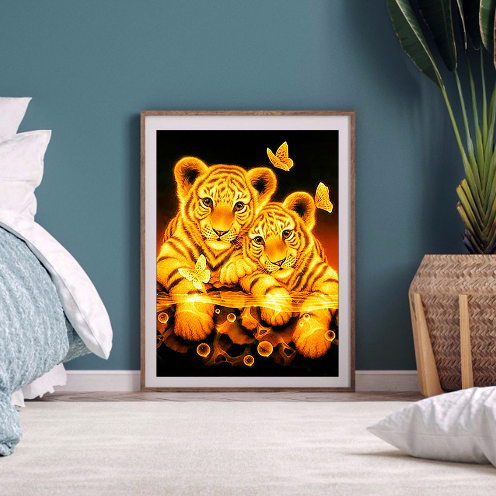 Tiger - Full Round Drill Diamond Painting 30*40CM