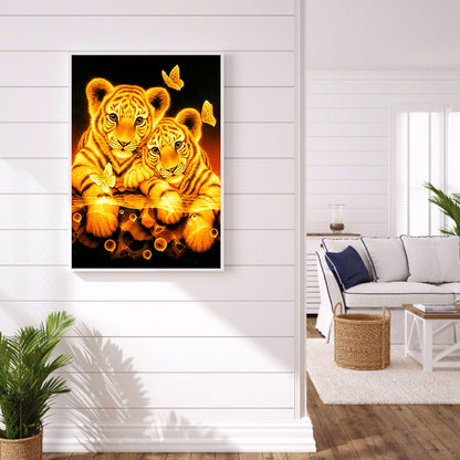 Tiger - Full Round Drill Diamond Painting 30*40CM